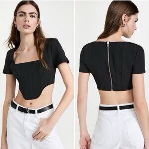 NWT STAUD Peony Corset Women's Crop Top size 4